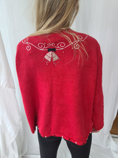 Bells and Snowflake Pearl-like Sweater