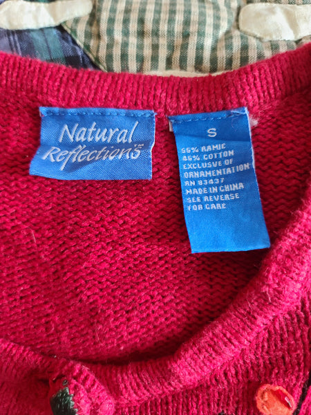 Red Reindeer Cardigan Christmas Sweater