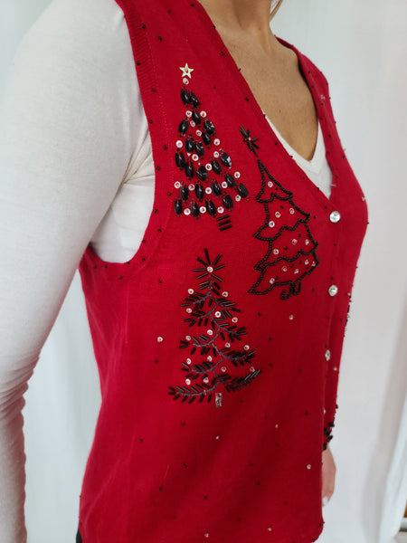 Christmas Trees Red Vest