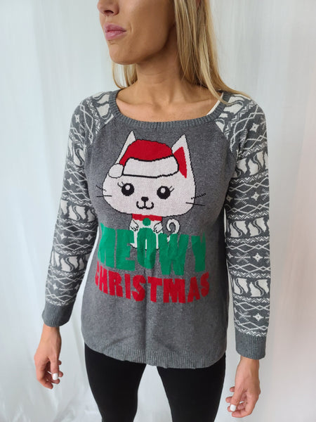 Meowy Christmas Cat Sweater