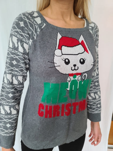 Meowy Christmas Cat Sweater
