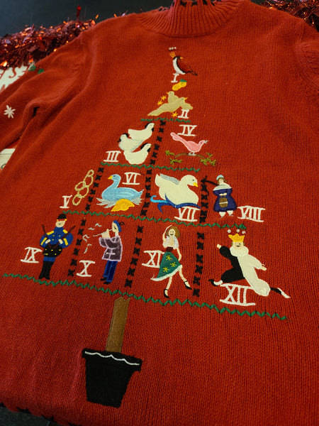 Twelve days of Christmas Tree Turtleneck Sweater