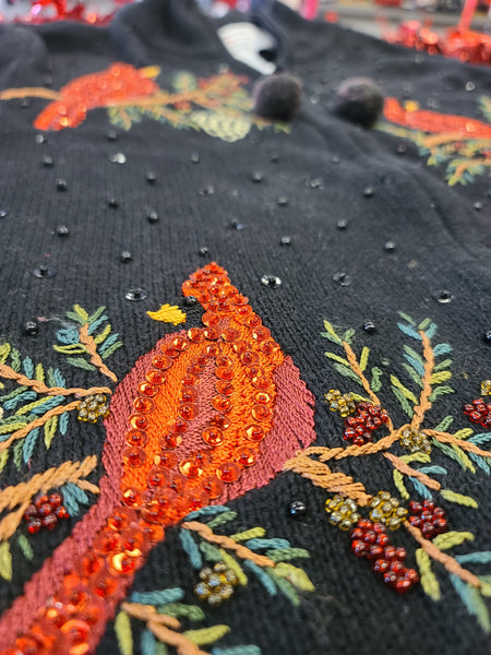 Cardinals on a Limb Zip up Christmas Sweater