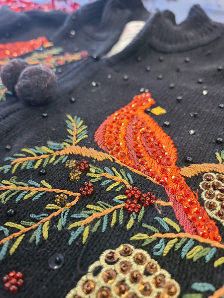 Cardinals on a Limb Zip up Christmas Sweater