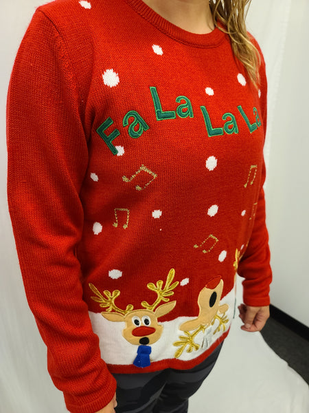 Fa la la la la Reindeer Pullover Sweater