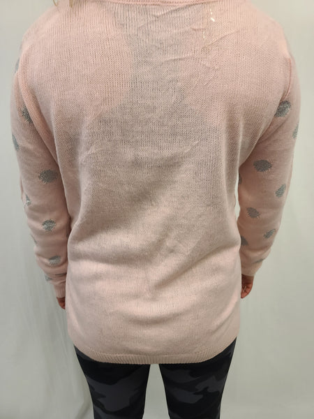 Meowy Christmas Pink Pullover Sweater