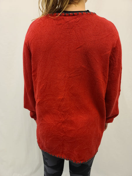 Reindeer Tree Snowflake Pullover Sweater