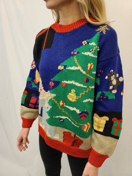 Rare! 1988 Hand Knit Grand Heritage Berek Sweater