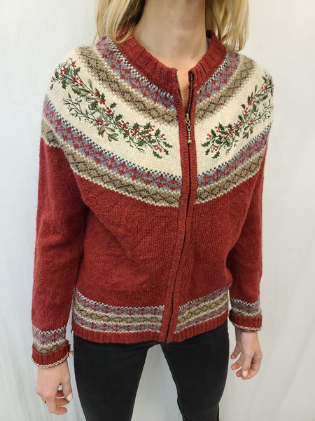 Croft and Barrow Holly Zipper Sweater