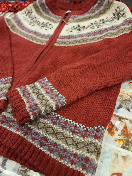 Croft and Barrow Holly Zipper Sweater