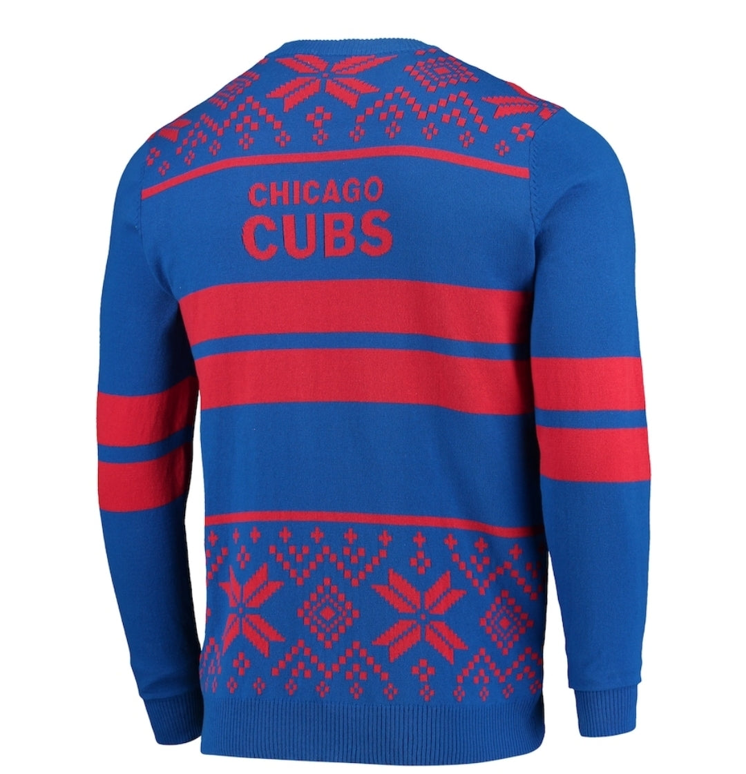 ShopCrystalRags Chicago Cubs, MLB One of A Kind Vintage Sweatshirt with Crystal Star Design