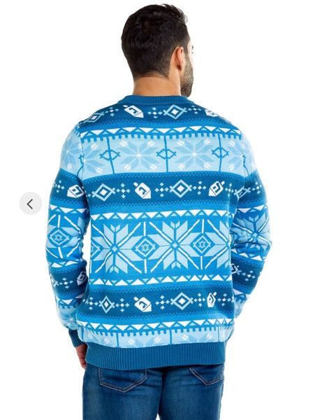 Tipsy Elves Men's Fair Isle Hanukkah