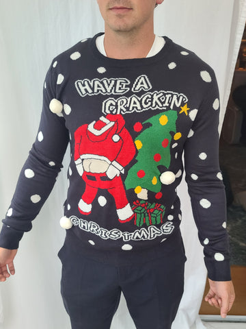 Have a Crackin Christmas Santa Sweater