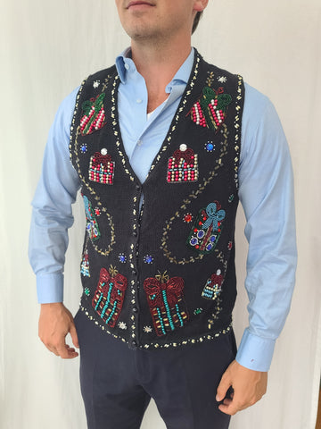 Highly Embellished with Beads and Stones Christmas Vest