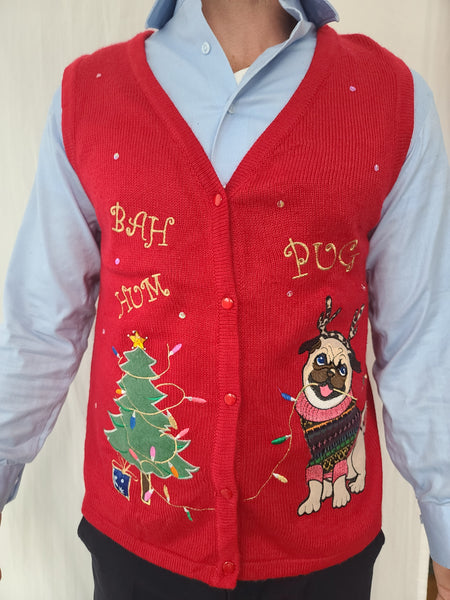 BAH HUM PUG Christmas Vest