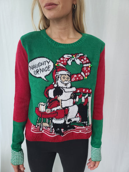 Naughty or Nice Santa Christmas Sweater