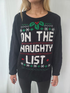 Naughty List Cheeky Christmas Sweater