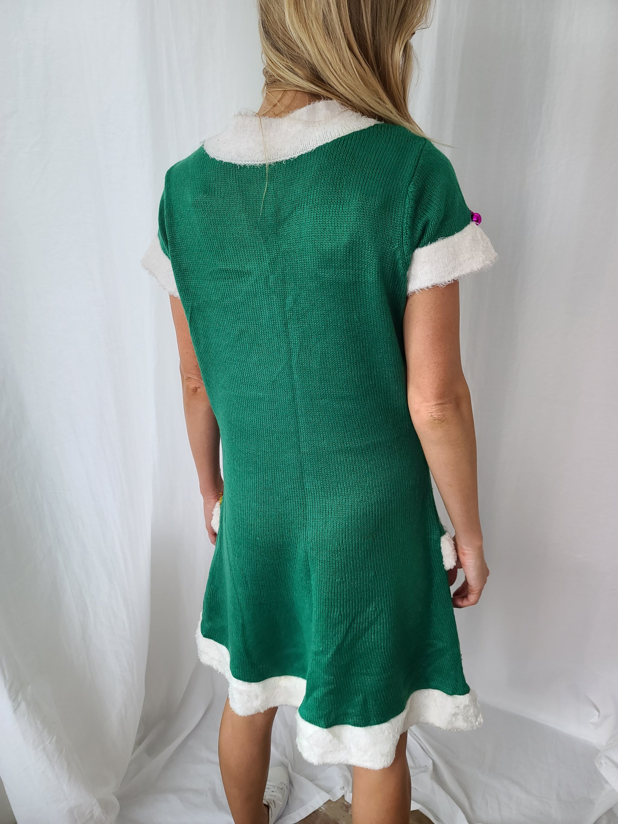 christmas tree sweater dress Tinsel Tree Christmas Sweater Dress: Women's Christmas Outfits