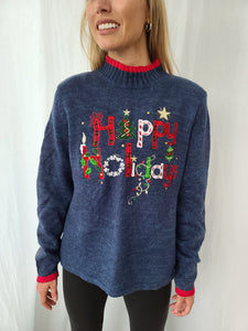 Happy Holidays Turtleneck Sweater