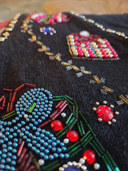 Highly Embellished with Beads and Stones Christmas Vest
