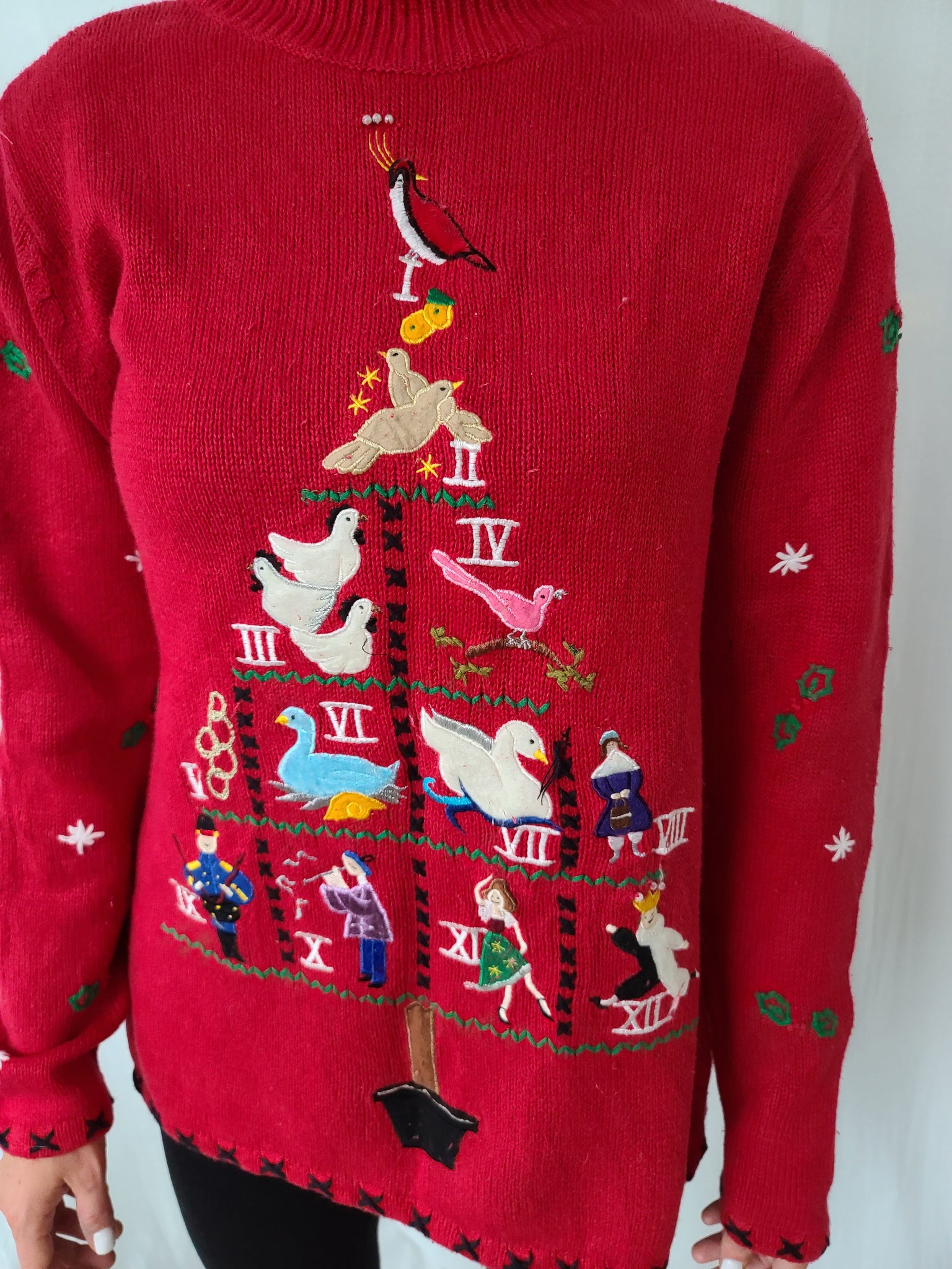 Twelve days of Christmas Tree Turtleneck Sweater