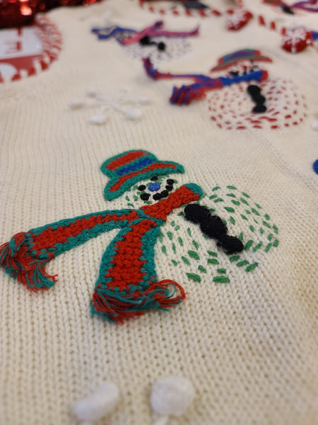Vintage Snowman Eagle's Eye Christmas Vest