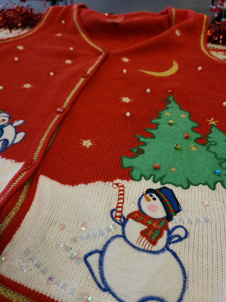 Snowmen Frolicking in the Snow Christmas Vest