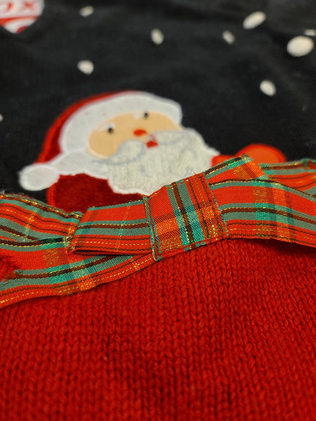 Santa and Snowman black and red vest with Pockets