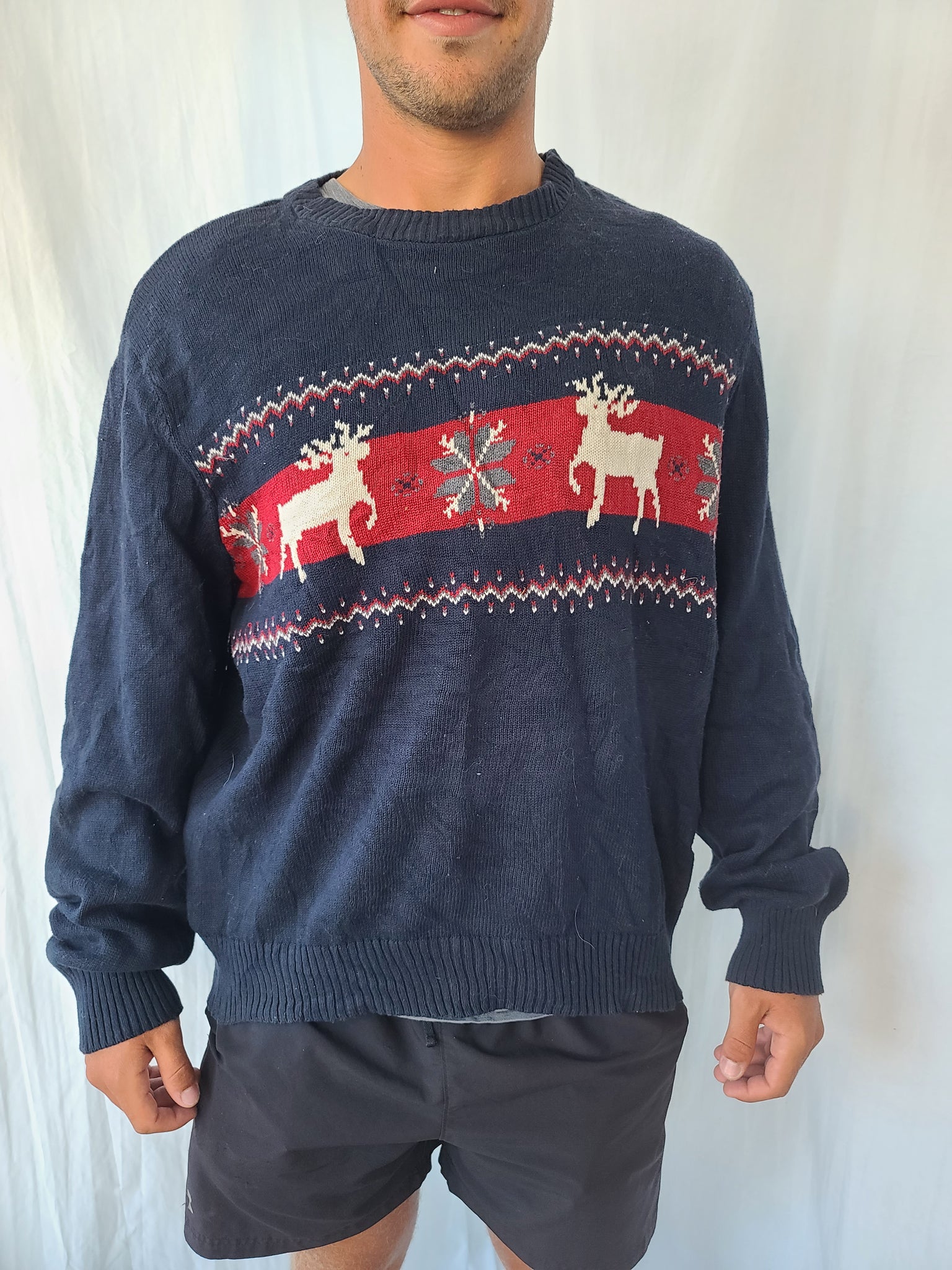 Deer and snowflake Winter Sweater