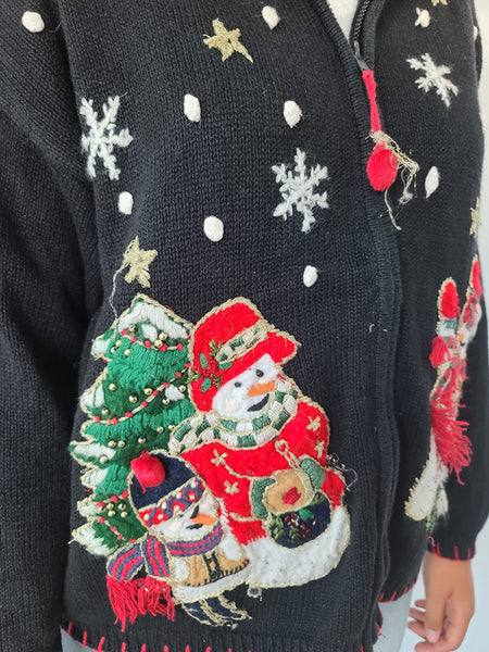 2001 Vintage Snowmen Christmas Sweater
