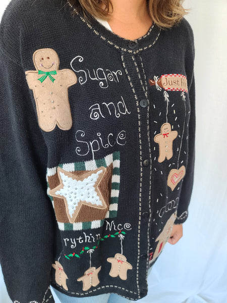 Sugar and Spice and Everything Nice Button Sweater