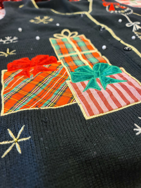 Presents and Ornaments Black Vest