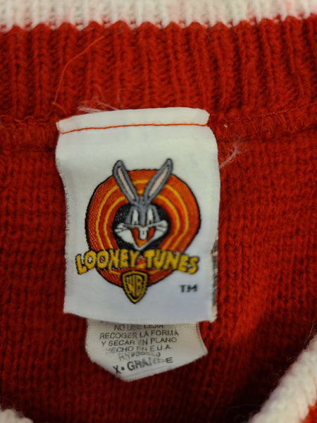 Rare 1997 Looney Tunes Sylvester and Tweety Winter Sweater