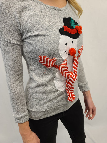 Lightweight snowman Pullover Sweater
