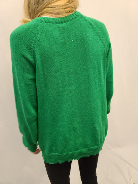 Green Apron Pullover Sweater