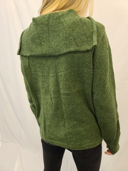 Green Cabin Pocket Woolrich Pullover Sweater