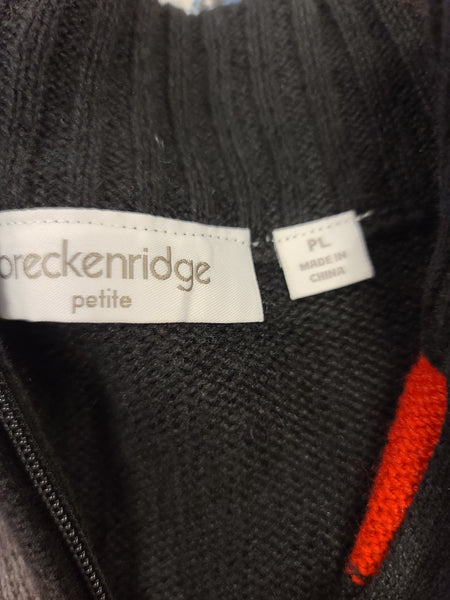 Red and Black Breckenridge Zipper Winter Sweater