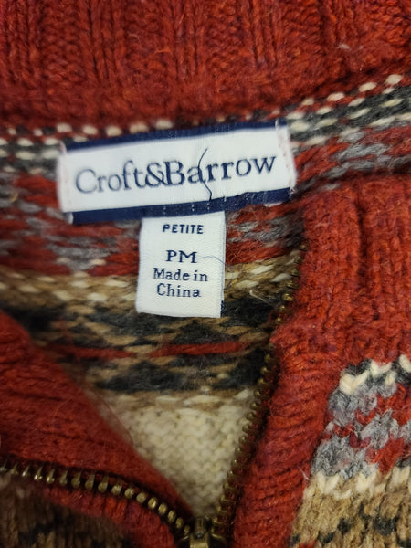 Croft and Barrow Holly Zipper Sweater