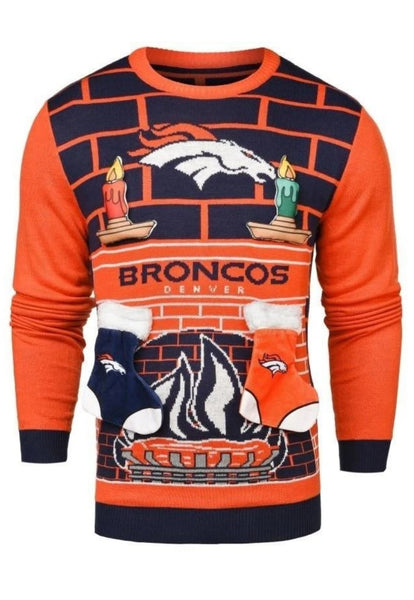 Denver Broncos Fireplace Holiday Sweater