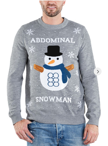 Tipsy Elves Men's Abdominal Snowman Sweater