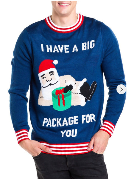 Tipsy Elves Men's Big Package Sweater
